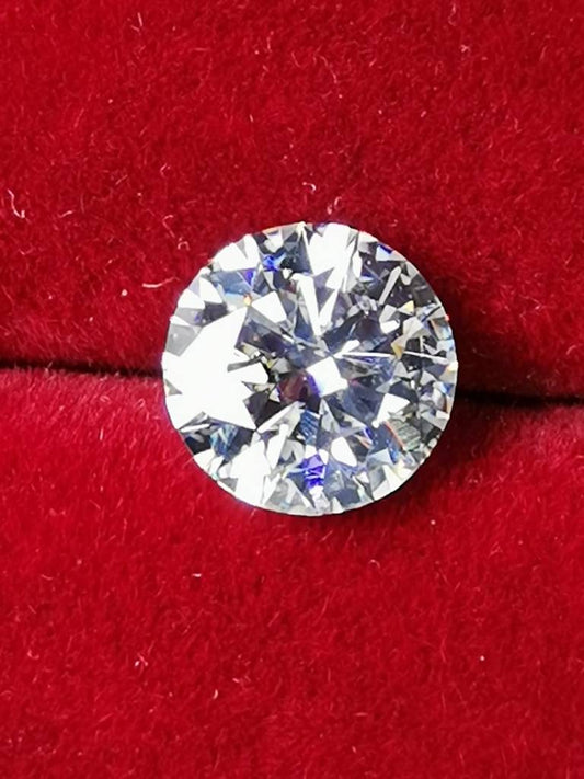 1.5ct Clear Round Moissanite Loose Stone (Certified)