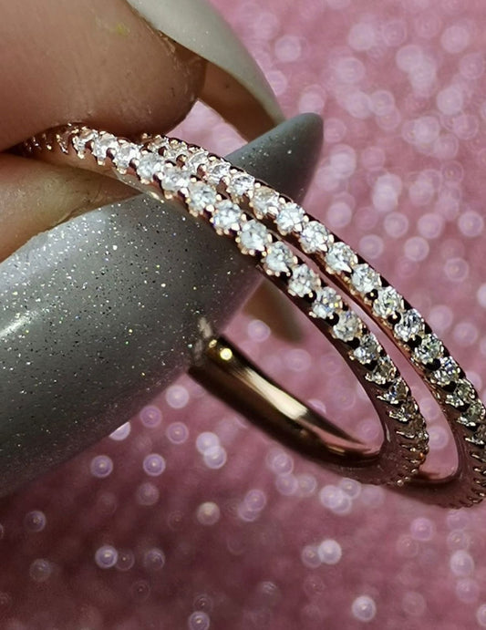 Full Eternity Band — 925 Sterling Silver (Rose Gold Plated)