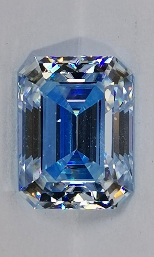 2ct Ice Blue Emerald Moissanite Loose Stone (Certified)