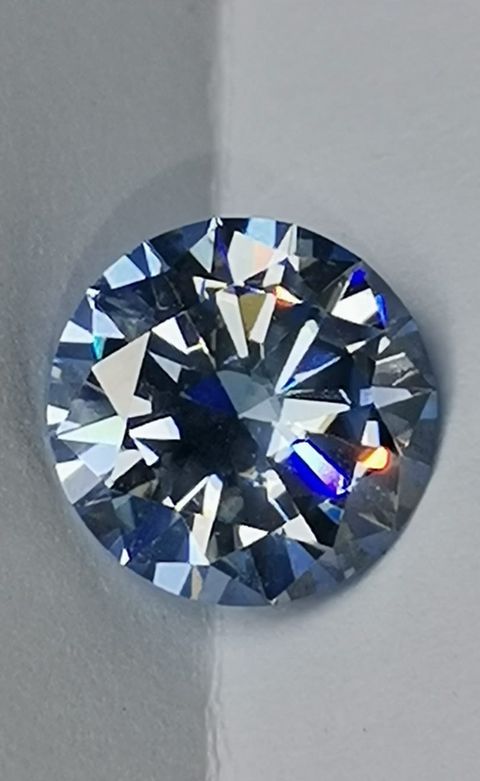 2ct Ice Blue Round Moissanite Loose Stone (Certified)