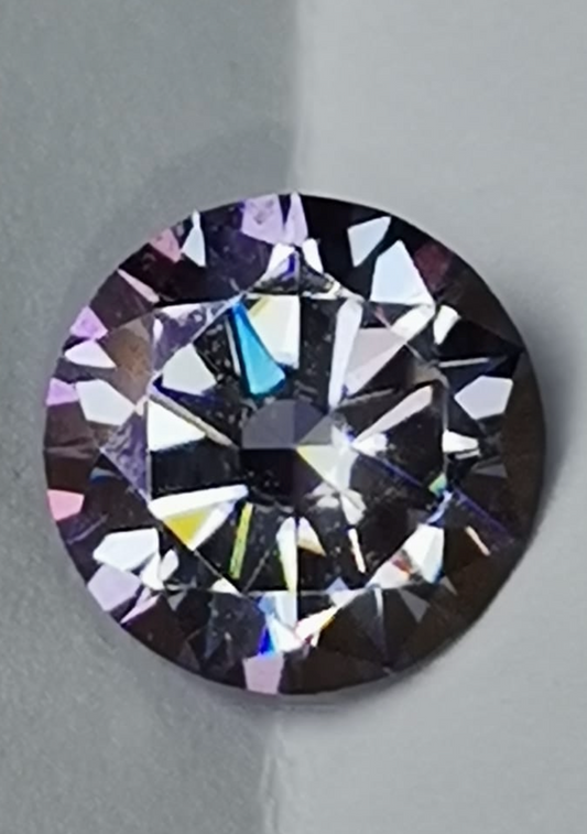 0.5ct Light Purple Round Moissanite Loose Stone (Certified)