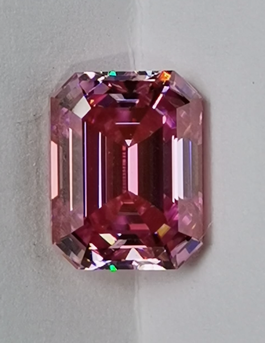 1ct Pink Emerald Moissanite Loose Stone (Certified)