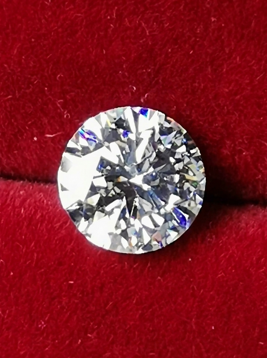 2ct Clear Round Moissanite Loose Stone (Certified)