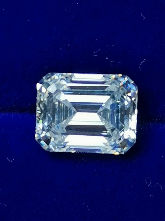 1ct Clear Emerald Moissanite Loose Stone (Certified)
