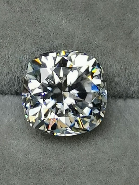 2ct Clear Cushion Moissanite Loose Stone (Certified)