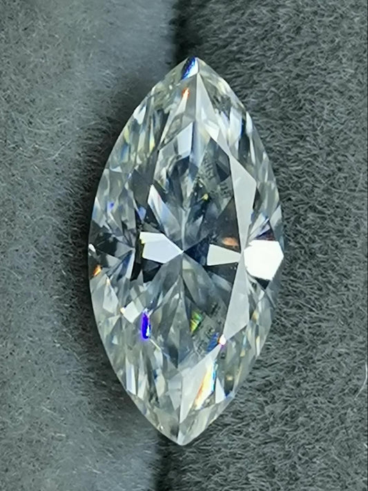 1ct Clear Marquise Moissanite Loose Stone (Certified)