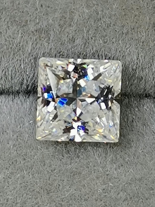 0.5ct Clear Princess Moissanite Loose Stone (Certified)