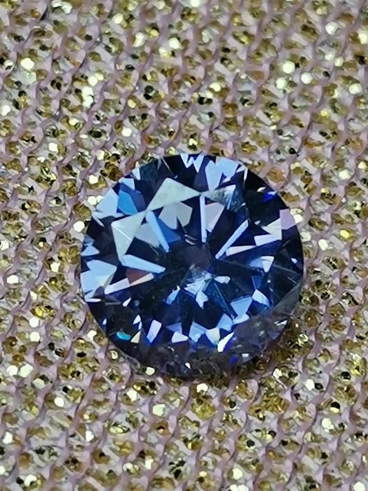 1ct Purple Round Moissanite Loose Stone (Certified)