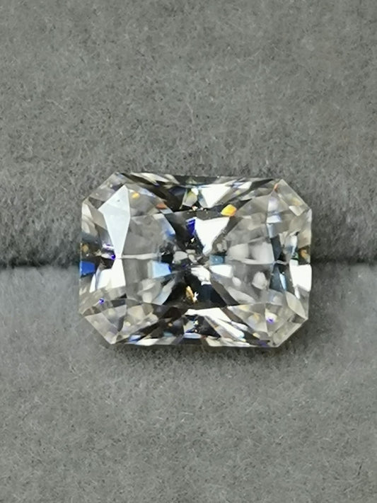 2ct Clear Radiant Moissanite Loose Stone (Certified)