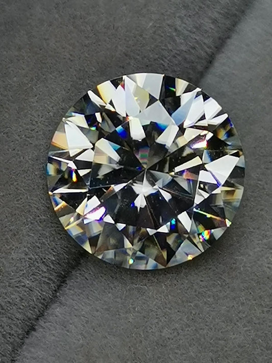 0.8ct Clear Round Moissanite Loose Stone (Certified)