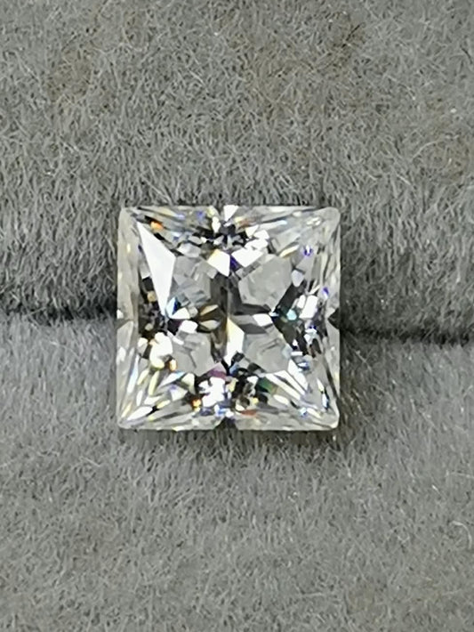 0.4ct Clear Square Moissanite Loose Stone (Certified)