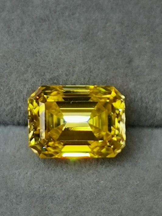 2ct Golden Yellow Emerald Moissanite Loose Stone (Certified)